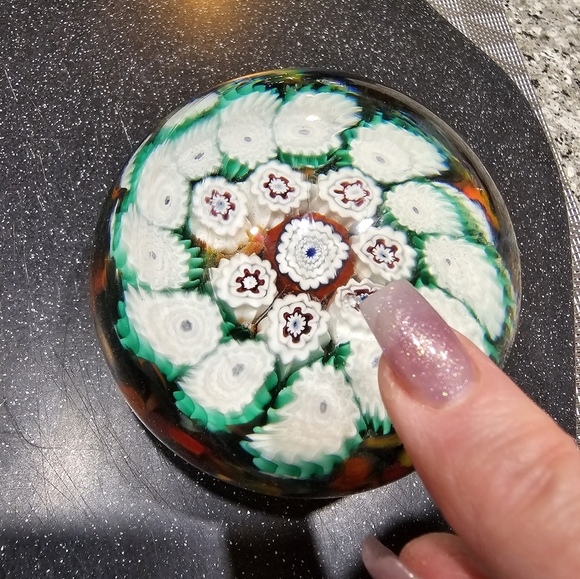 Old Millefoiri Glass Paperweight - Picture 7 of 10